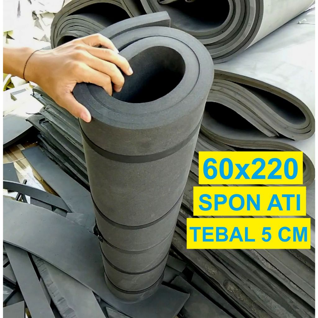 SPON ATI TEBAL 5 CM WARNA HITAM LEBAR 60 CM X PANJANG 220 CM UNTUK PERAHU KARET DAN GEBER AYAM