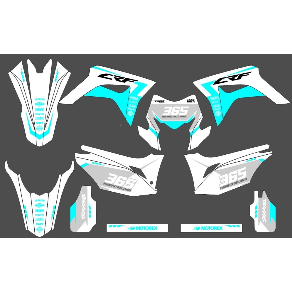 Decal Sticker CRF 150L Motif biru putih