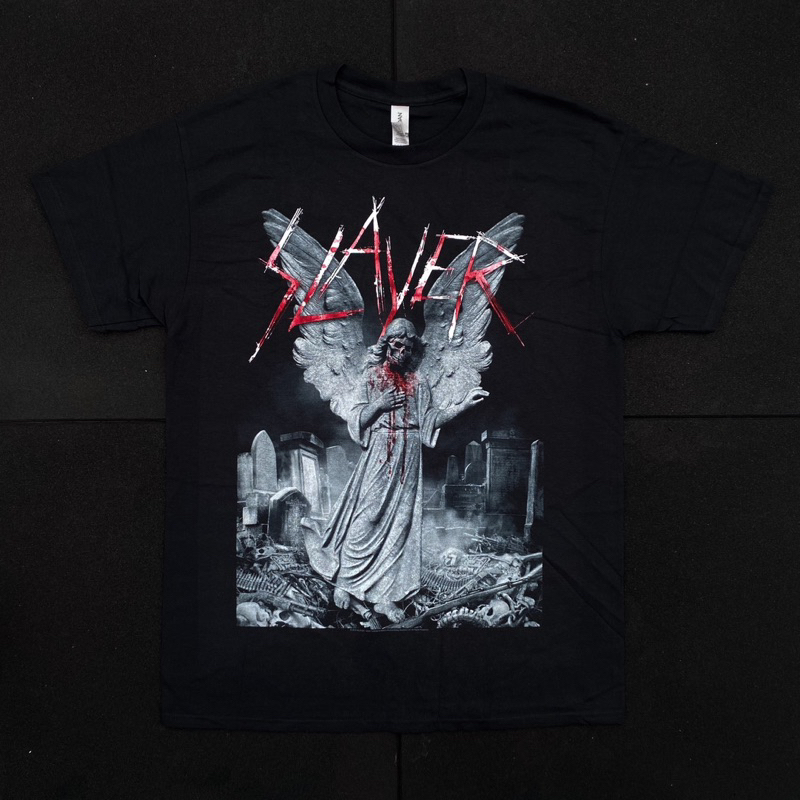 Tshirt Band Pria Wanita Slayer - Gravestone Walks Original Official