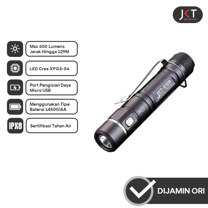 JETBeam Senter LED CREE XPG3-S4 650 Lumens - E10R