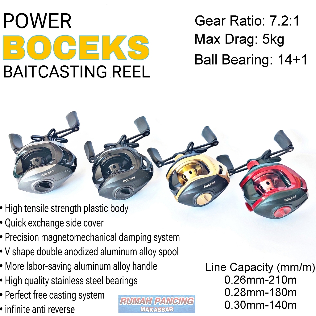 Reel D'Power Boceks BC / Katrol Pancing Bait Casting