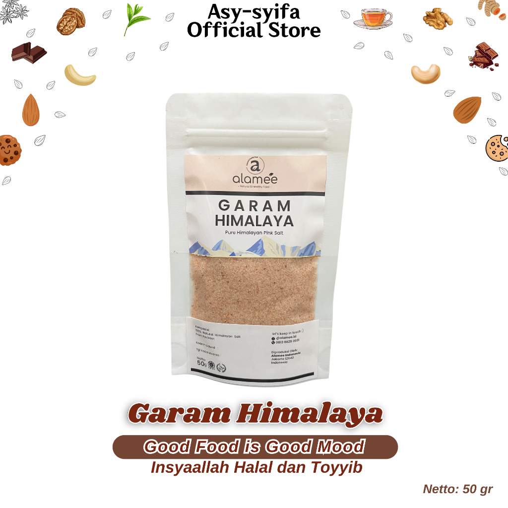 

Garam Himalaya Pink Salt Mini Travel Alami Kemasan 50g
