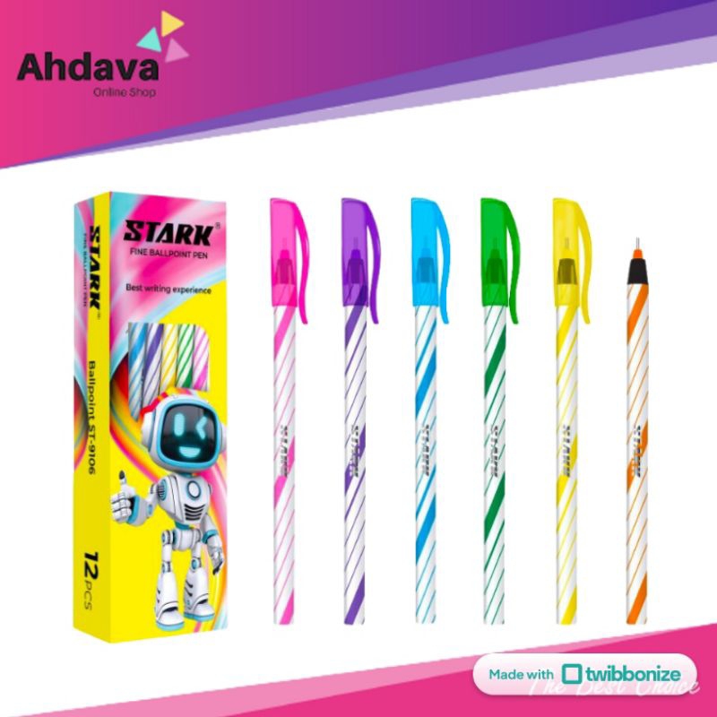 

Bolpoin Stark Motif Ulir Lilin Isi 12 Pcs Perpack