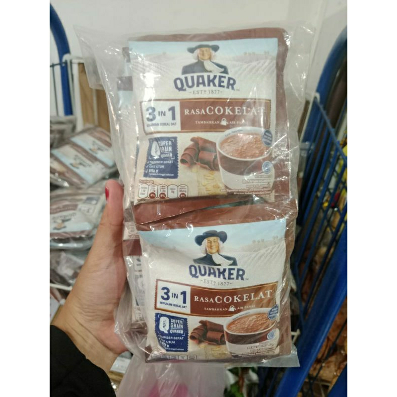 

Quaker Oatmeal 3in1 Rasa Cokelat dan Vanila Sachet 29gr || Quaker Termurah