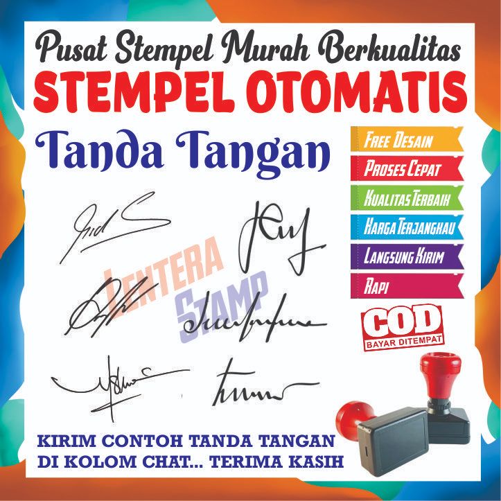 

Stempel Otomatis Tanda Tangan / Paraf dan Nama