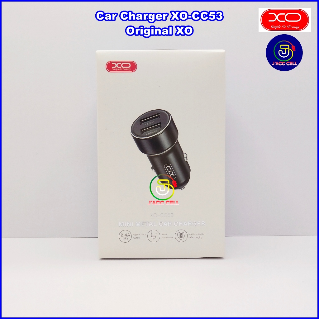 Charger Mobil XO-CC53 2.4A Dual USB Multi Protection XO CC53 Original Car charger