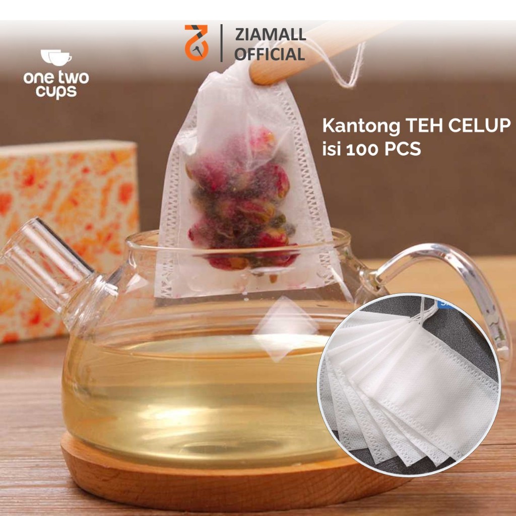 100 PCS Kantong Teh Celup Kosong Wadah Teh Teabag Non Woven 5.5x7cm