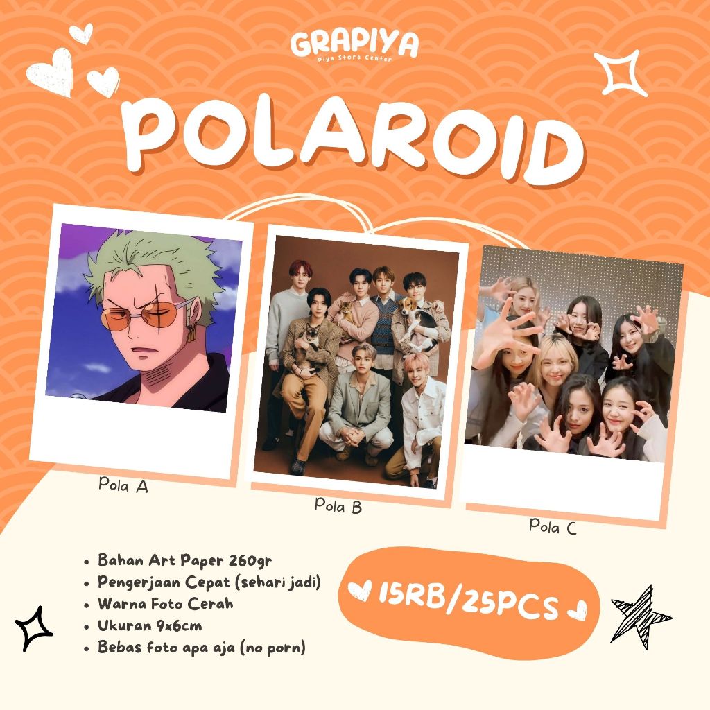 Cetak Foto Polaroid Ukuran 2R Satu Hari Jadi