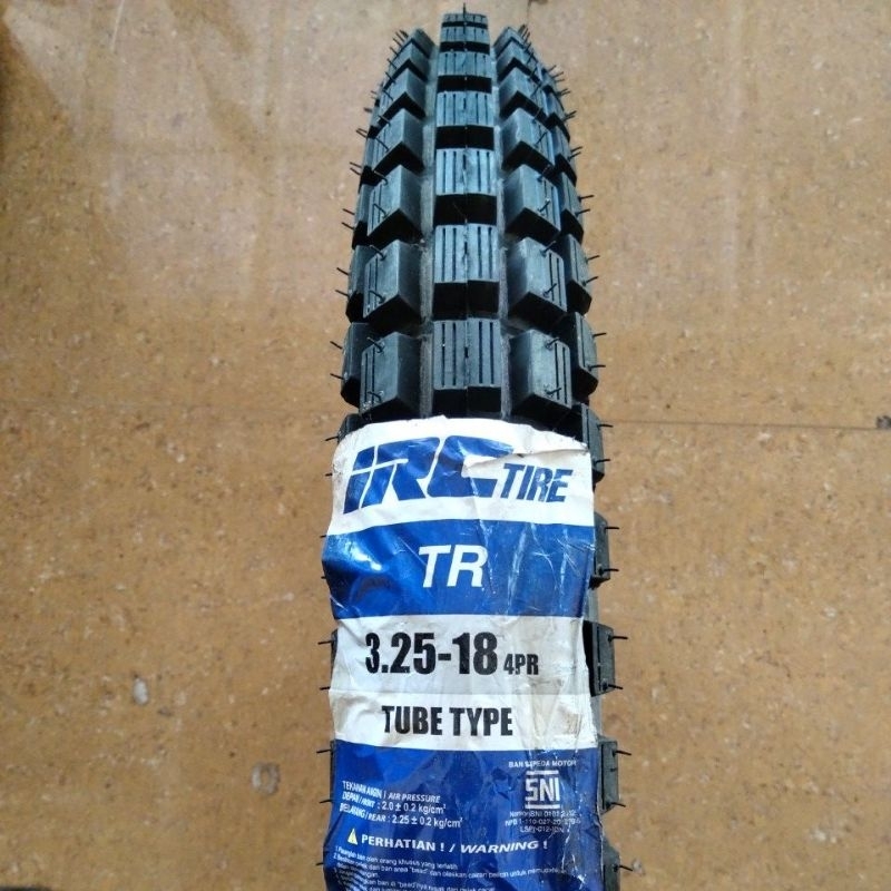 BAN IRC TRIAL TR 325 RING 18 Tube Type IRC TR TRIALS 3.25-18 Ban Luar Motor Semi Trail Tril Trill Tu