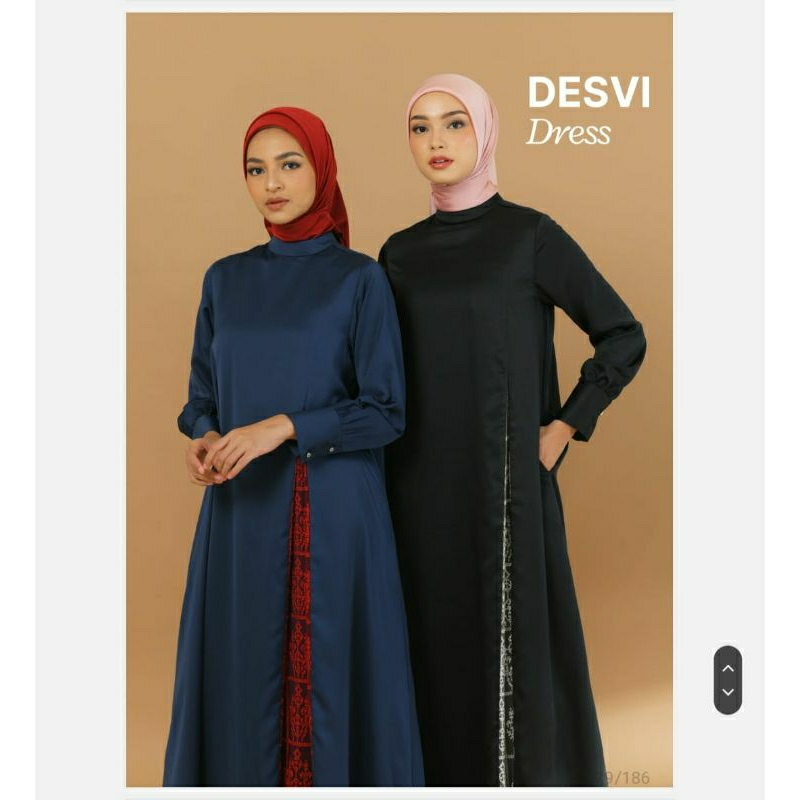 BUSANA MUSLIM GAMIS DRESS DESVI ORIGINAL BY ZOYA (COD)