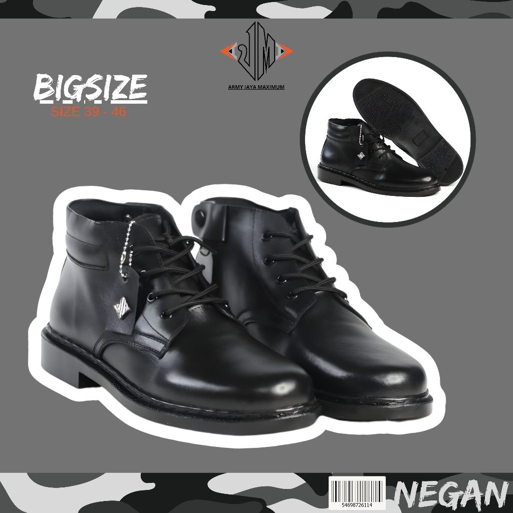 JM Sepatu JUMBO Pantofel PDH Big Size Kulit Sapi Asli Kuat Nyaman Elegan Kualitas Premium Untuk Dina