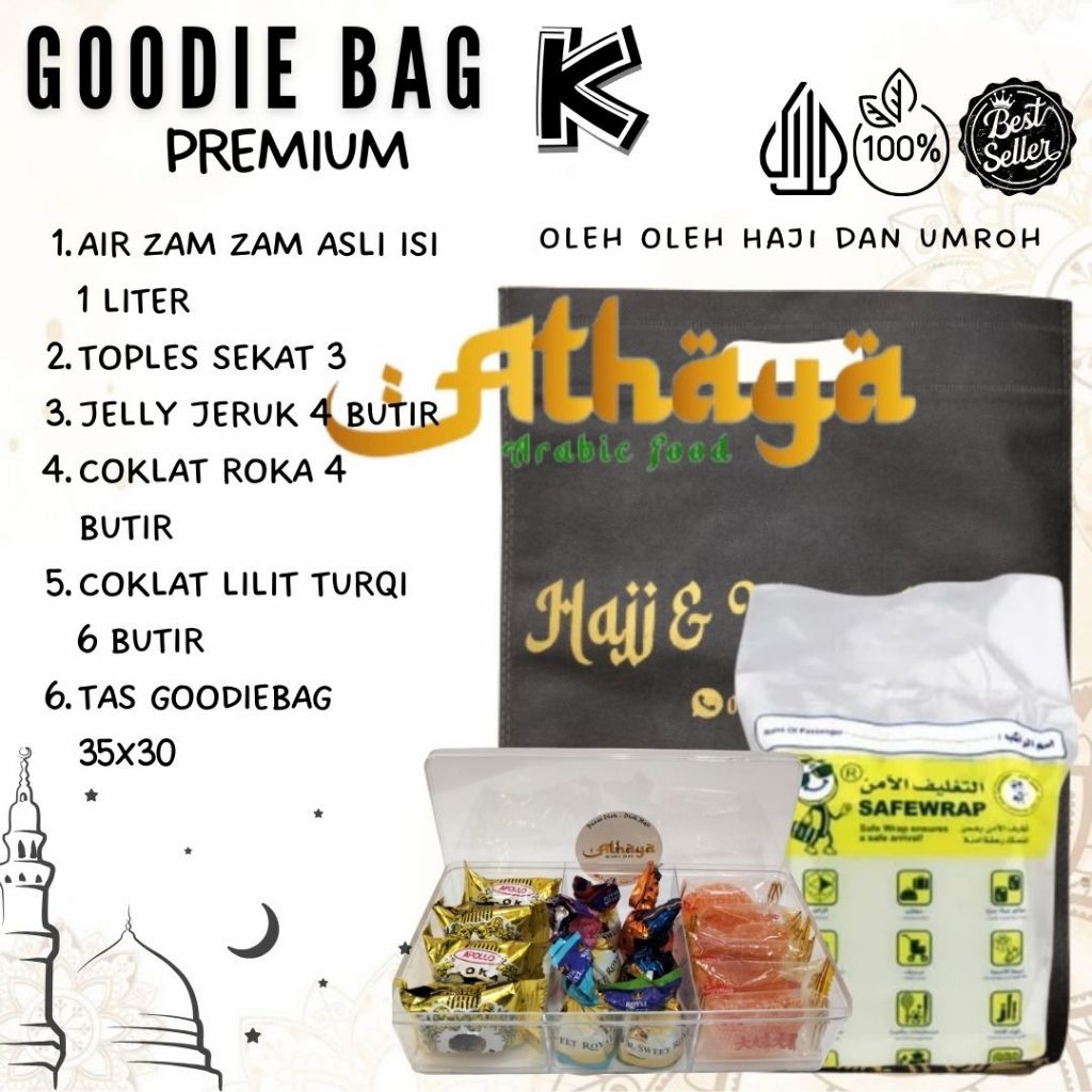 

Paket special goodie bag hampers 3 sekat/zamzam 1 liter