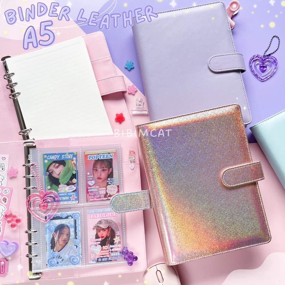 

KODE G3T A5 Size Binder Leather A5 Album Photocard PC Agenda Kulit