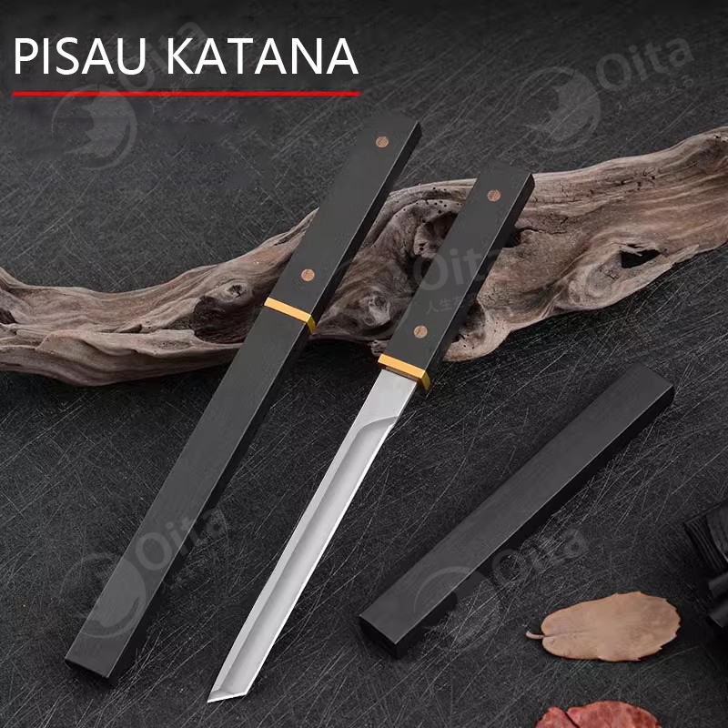 Oita Pisau Katana Pisau Koki Pisau Daging Pisau Dapur Jepang Super Tajam Pisau Camping Survival Outd