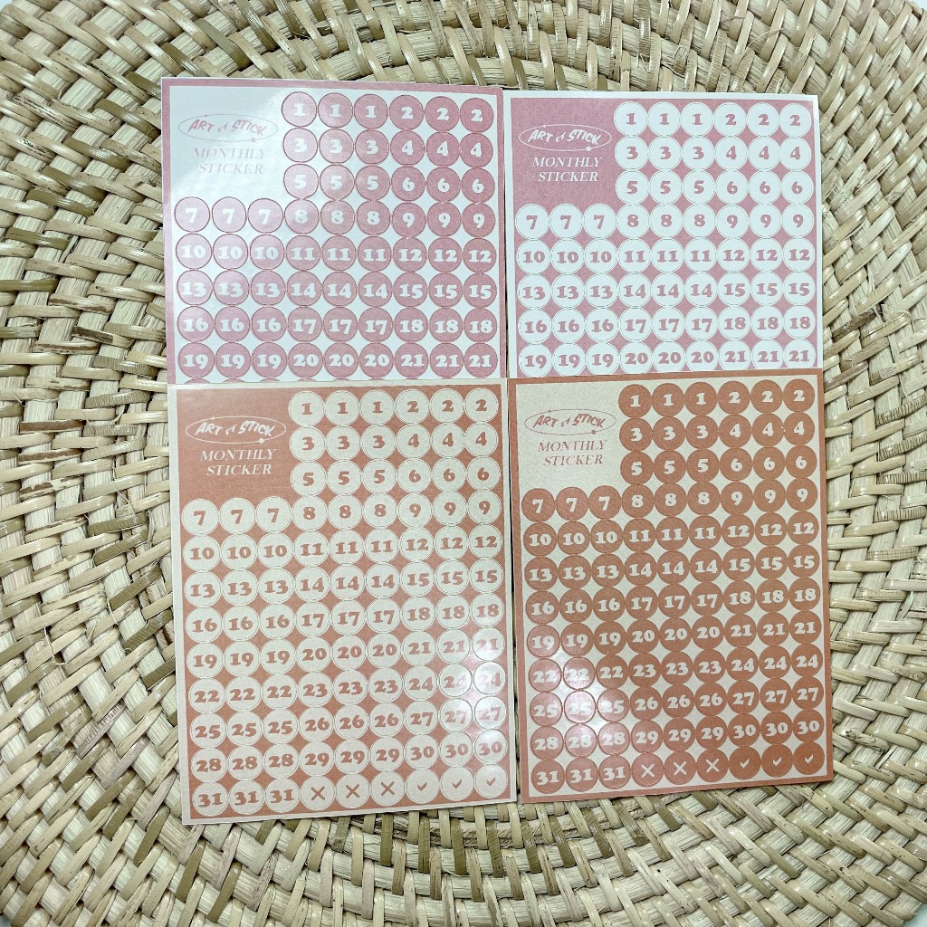 

ART ET STICK: Mini Monthly Sticker Journal Jurnal Scrapbook DIY Bujo Perlengkapan Sekolah Kerajinan Alat Tulis