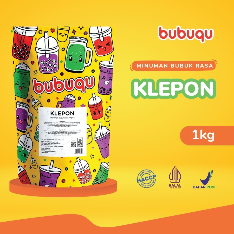 Bubuqu Klepon Powder Drink 1 Kg - Minuman Bubuk Instan