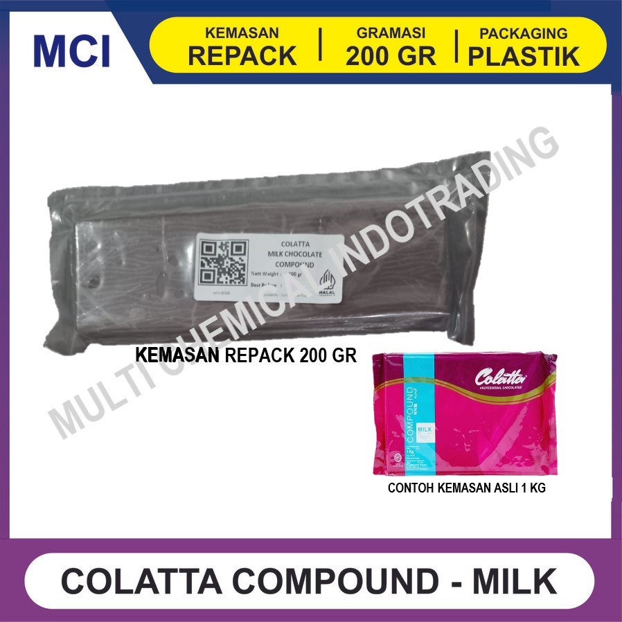 

COLATTA MILK CHOCOLATE COMPOUND / COKLAT BATANG SUSU 200 GR