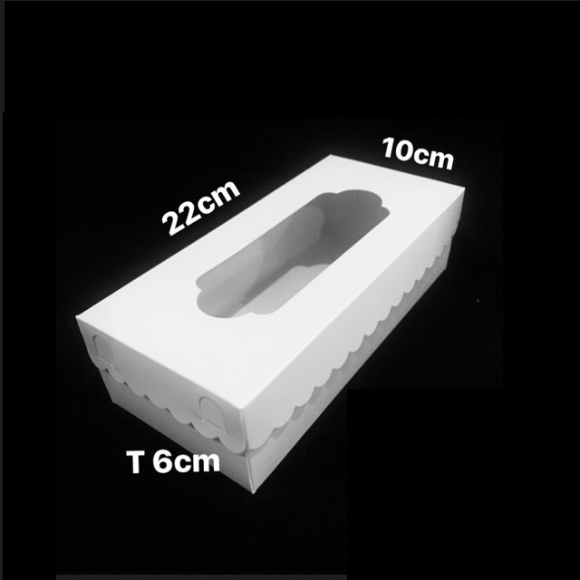 

(10 Pcs) Kotak Bolu Gulung Packaging Box Putih Banana Roll Dus Marmer Lapis Legit Size 20x10x8 Cm