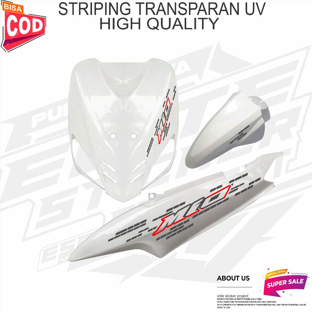 STRIPING VARIASI MIO17 TRANSPARAN YAMAHA MIO SPORTY / MIO SMILE STICKER VARIASI MOTIF THAILAND TERBA