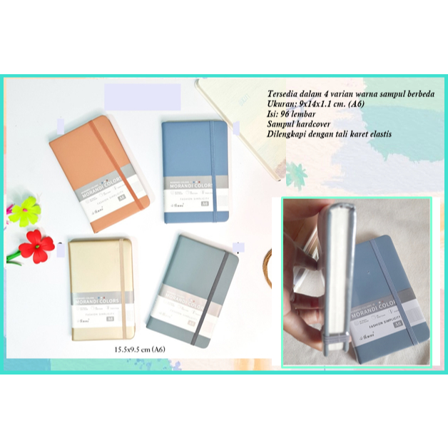 

Notebook Hardcover A6 Notebook Tali A6 Morandi Simple Style Hardcover Ruled Notebook A6