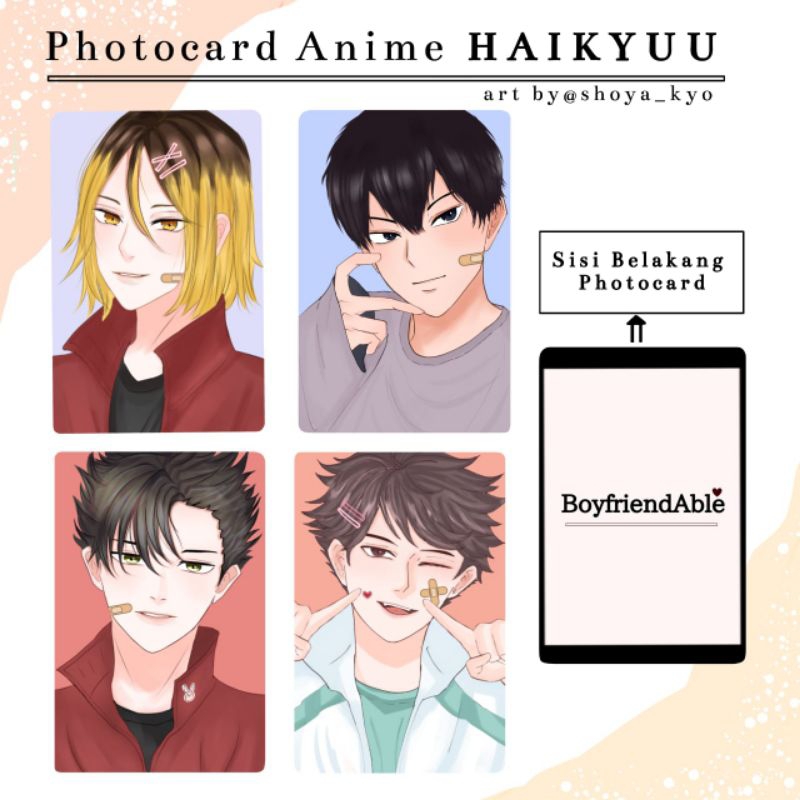 Photocard Anime Haikyuu fanart by shoya_kyo