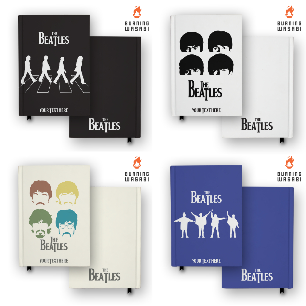 

Buku Catatan Notebook The Beatles Silhouette Music Abbey Road Custom Nama Jurnal Diary Hardcover