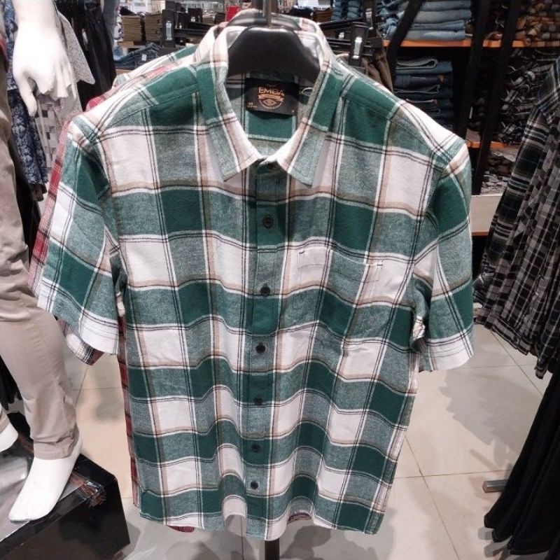 Emba Jeans - Kemeja kotak kotak hijau New Arrival
