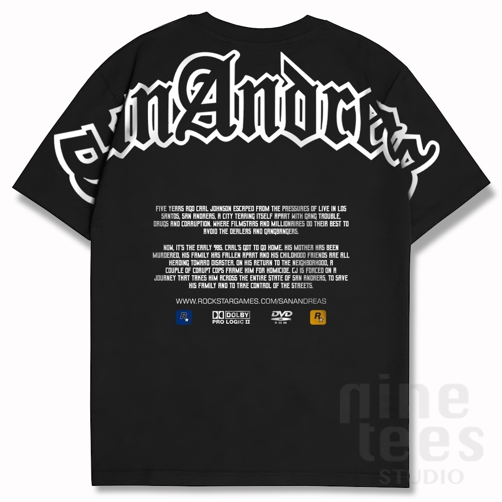 Kaos Oversize GTA San Andreas Tshirt Oversized