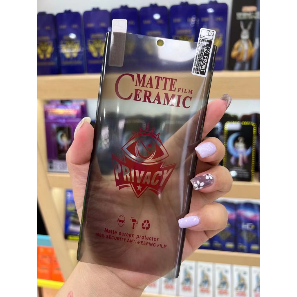 Ceramic Matte Spy Privacy Samsung S8+ S9+ S10 5G S20 S20+ / S20 S21 S22 / S23 S24 ULTRA Note 8 9 20 
