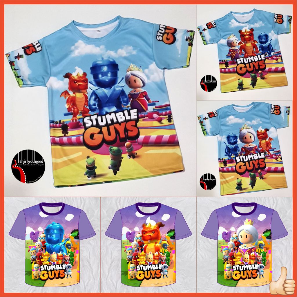 Baju FULLPRINT Kaos Anak Dewasa Stumble Guys
