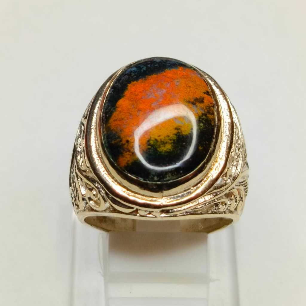 natural batu bacan doko kembang Ukuran Ring 9  kode batu a71