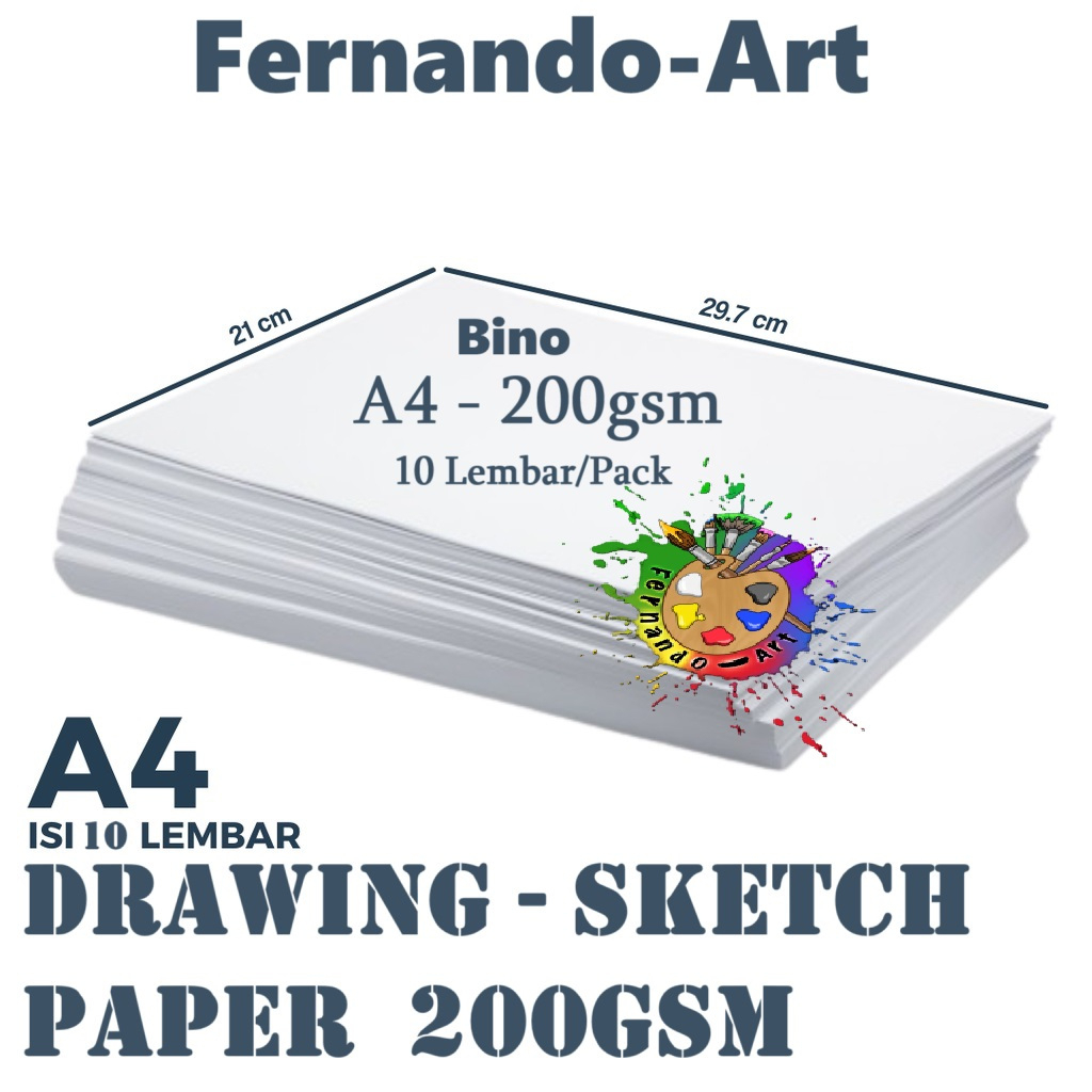 

Drawing - Sketch Paper A4 200gsm 10 Sheet / Kertas Gambar - Sketsa A4 200gsm 10 Lembar