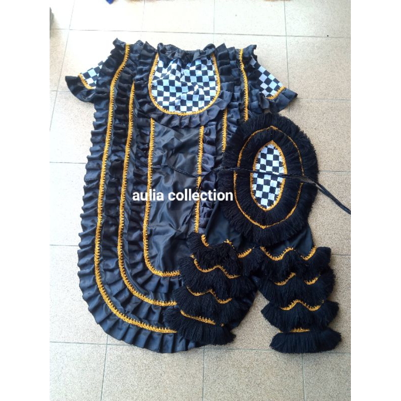 celana+selimut barongan ukuran anak kls 3-4 SD warna hitam