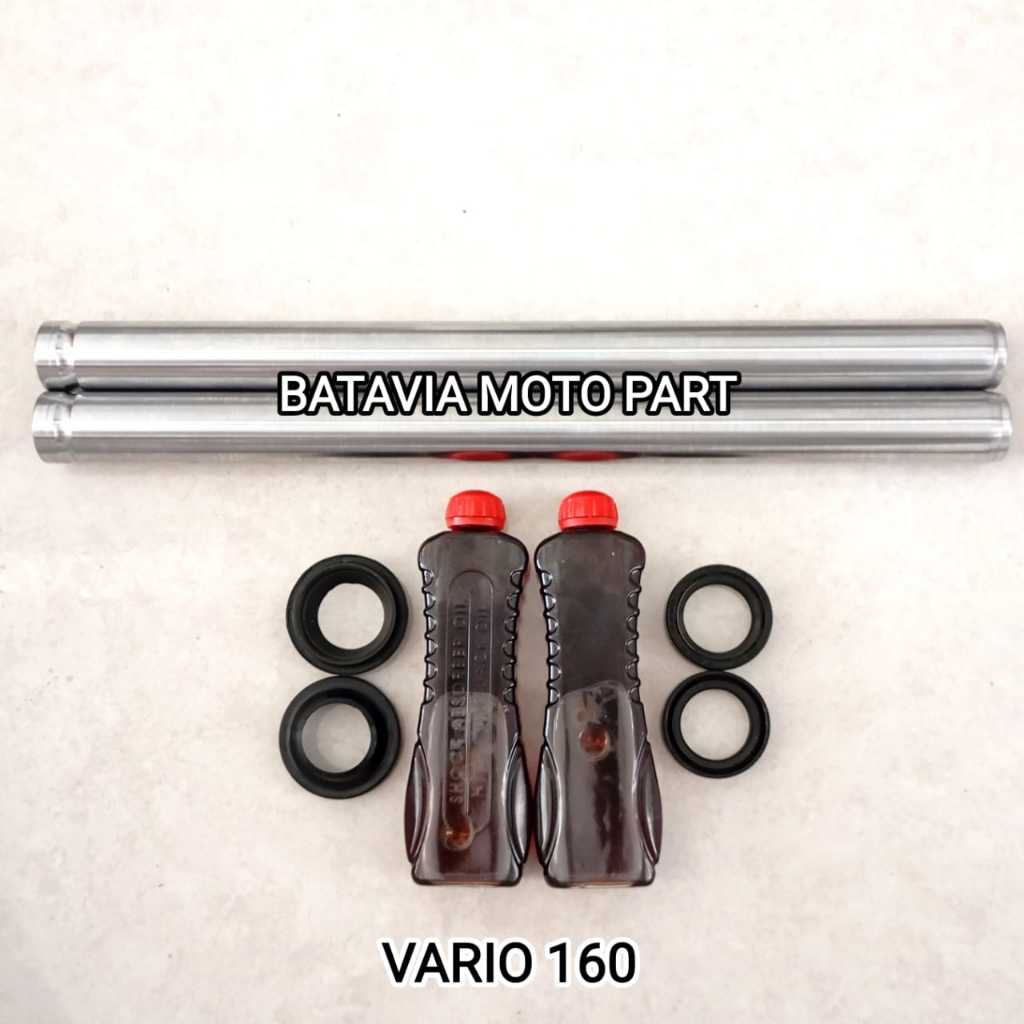 PAKET AS SHOCK SET DEPAN PLUS SEAL SHOCK SET DAN OLI SHOCK MOTOR HONDA VARIO 160