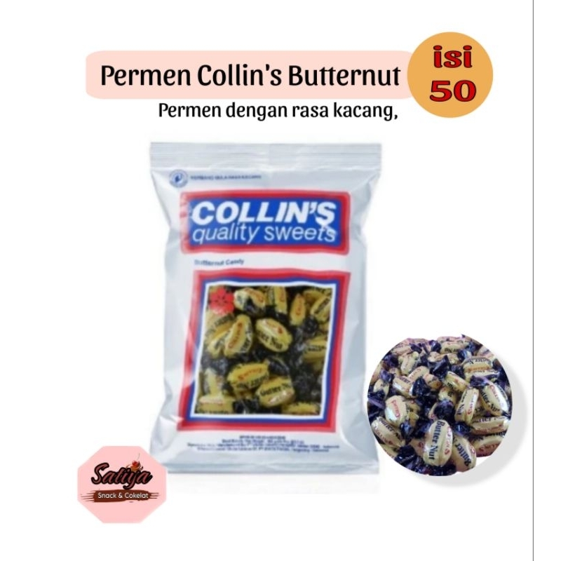 

Permen Collins Butternut Permen Rasa Kacang Kemasan isi 50