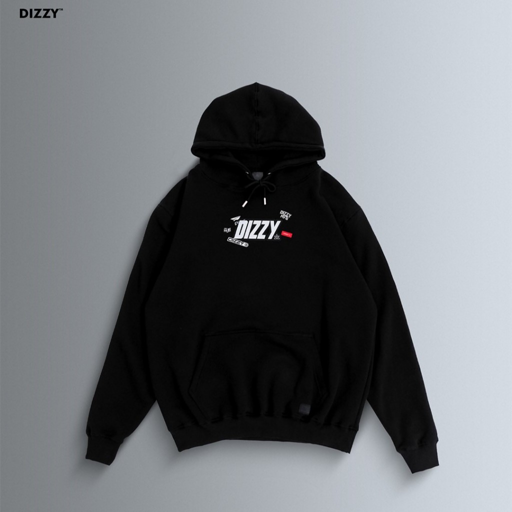 DIzzyMfg - Hoodie Crewneck Stickers Black