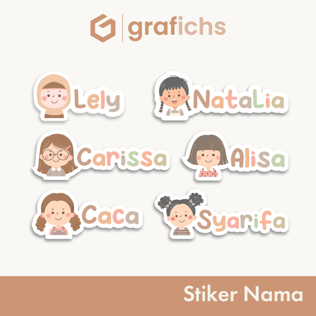 

33-60 Pcs Stiker Nama Alat Tulis Sekolah GISS31-40 by Grafichs