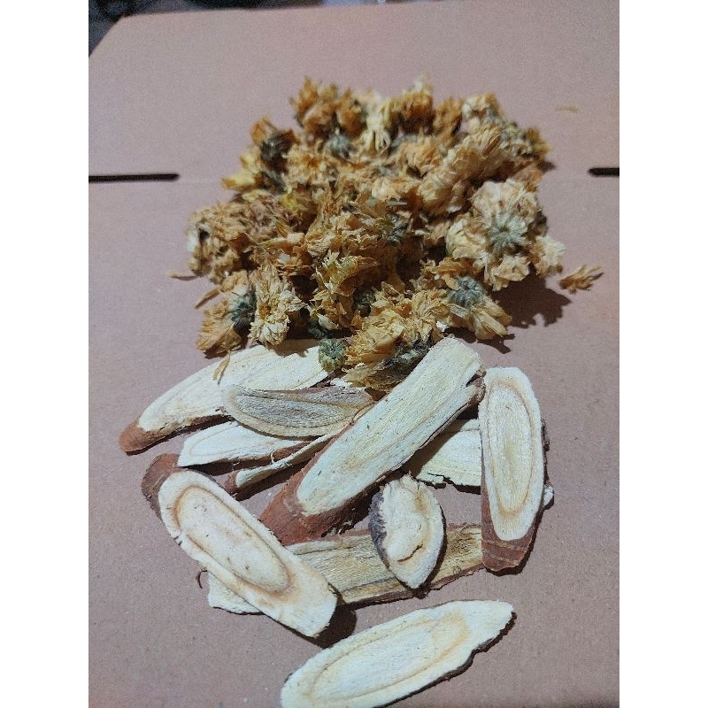 

CHRYSANTHEMUM AKAR MANIS JUHUA GANCAO TEH BUNGA HERBALPANAS DALAM GAN CAO + KIOK HUA