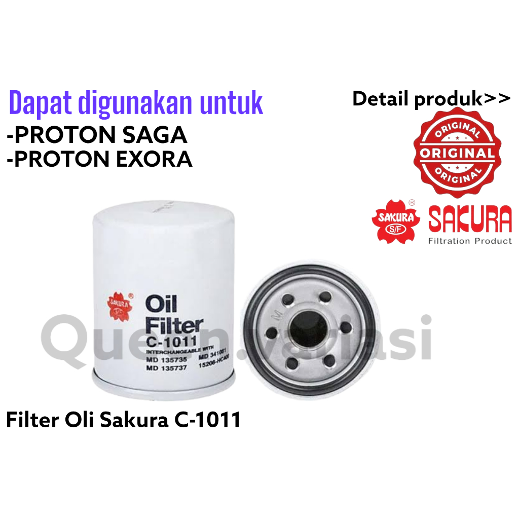 FILTER OLI PROTON SAGA / PROTON EXORA SAKURA C-1011