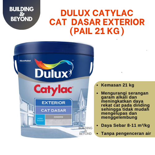CAT DASAR TEMBOK DINDING DULUX CATYLAC EXTERIOR PAIL EMBER 21 KG