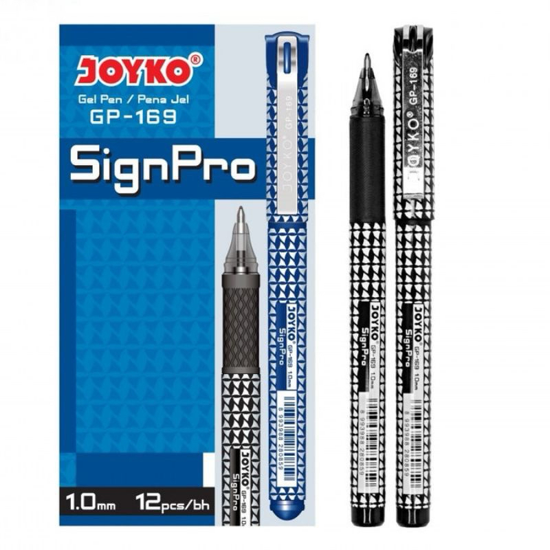 

[12 PCS] JOYKO GELL PEN SIGN PRO GP-169 BLACK 1.0MM