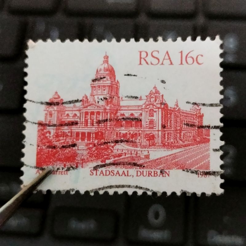 

Perangko Afrika Selatan 16 Cent Building in Durban Series Used - Prangko South Africa