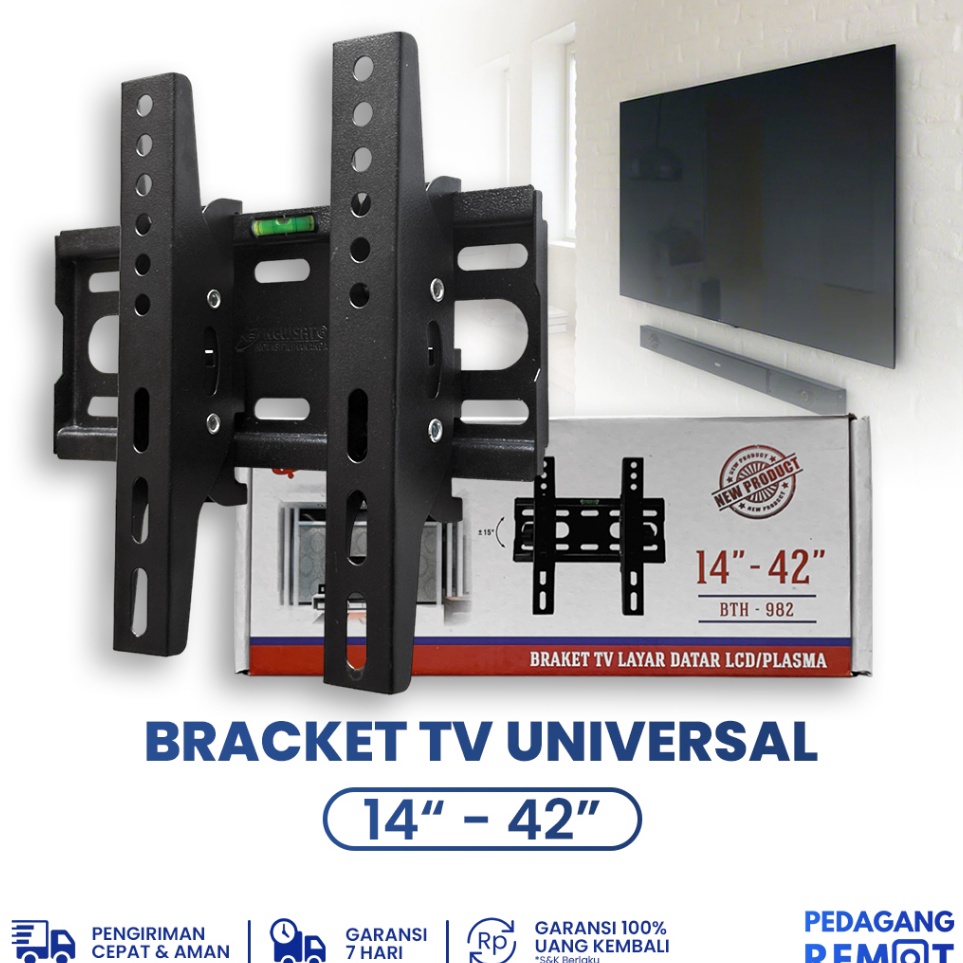 Harga Murah Braket Bracket TV LED LCD Android SmartTV Universal 14  42Inch 17 19 24 32 BTH982