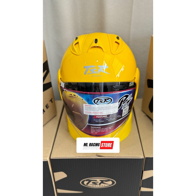 HELM / HELMET TSR RAM 4 NEW YAMAHA YELLOW NO ARAI/COPY ARAI/SCOTT - HELMET HALF FACE