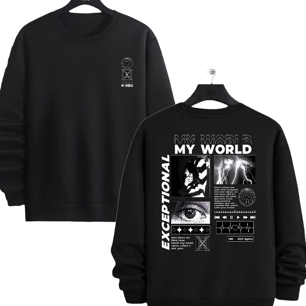 Meroket Baju switer pria lengan panjang model korea terbaru  baju kaos sablon cowok keren kekinian d