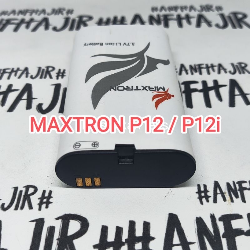 BATRE BATREI MAXTRON P12 / P12i LAMA KONEKTOR KANAN BATERAI MAXTRON P-12 P 12 (12000mAh) ORIGINAL