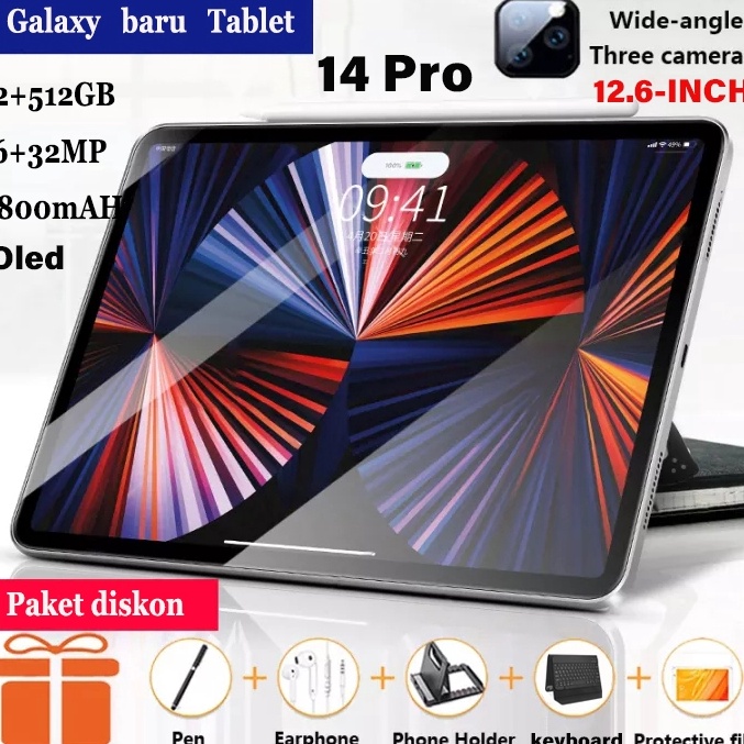 Lariz Pabrik Langsung 1 Ori Tablet Murah 5G Baru Galaxy series Pro 1214 pro Tab 11inch RAM 12GB512GB ROM Tablet baru Tablet Pembelajaran Tablet Android laris manis SIM WIFi tablet pcpro1pro11S9S8samsung tablet