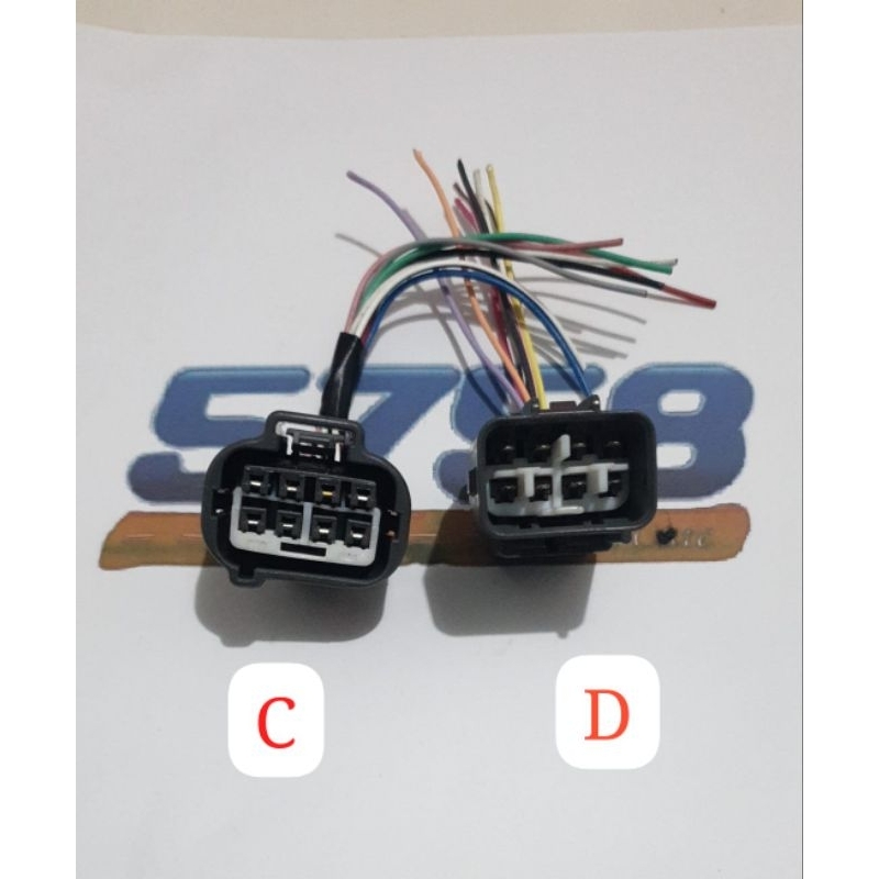 soket headlight pin 8 original Toyota new fortuner kijang reborn innova zenix kabel socket konektor 