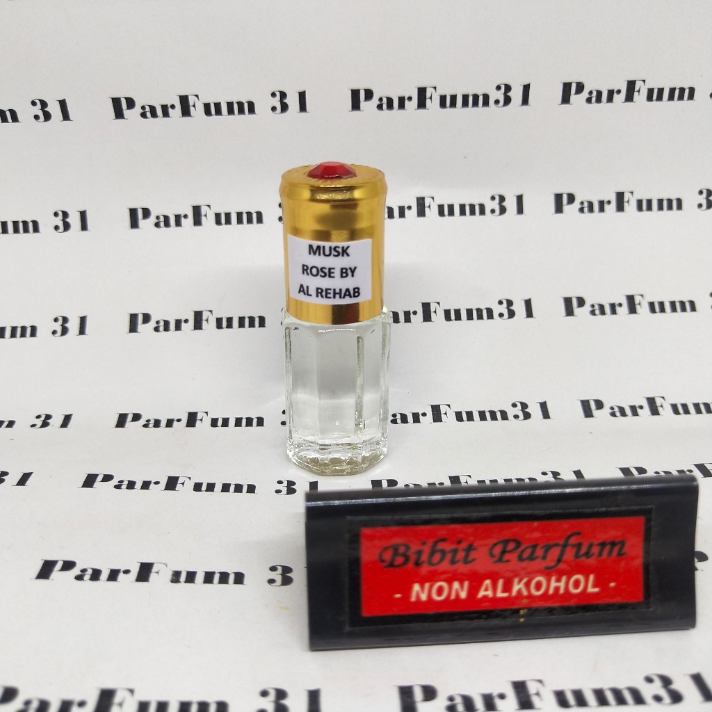 Parfum minyak wangi bibit murni Musk Rose aL Rehab