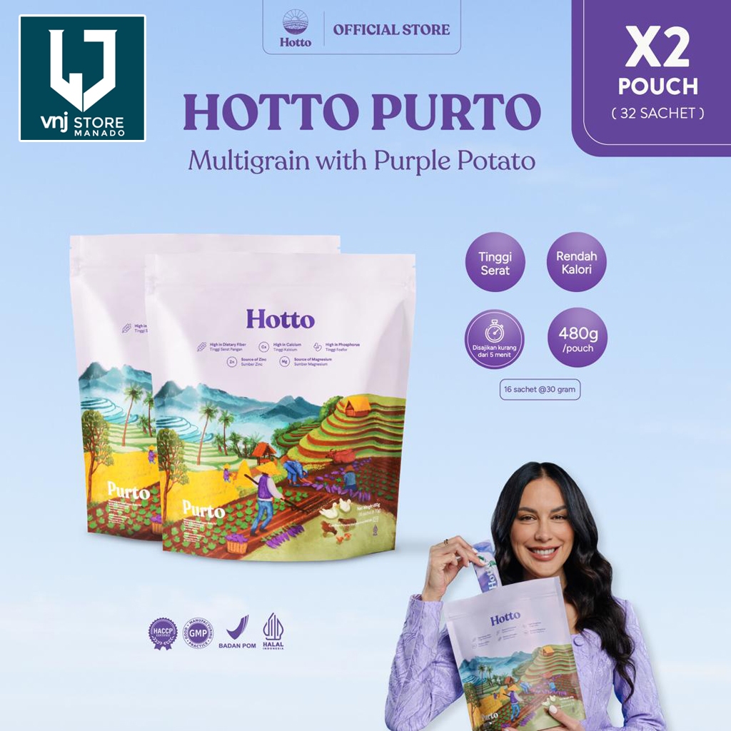 

MANADO Hotto Purto Bundling 2 Pouch isi 32 Sachet FREE ONGKIR - ORI 100% READY STOCK Exp 2026